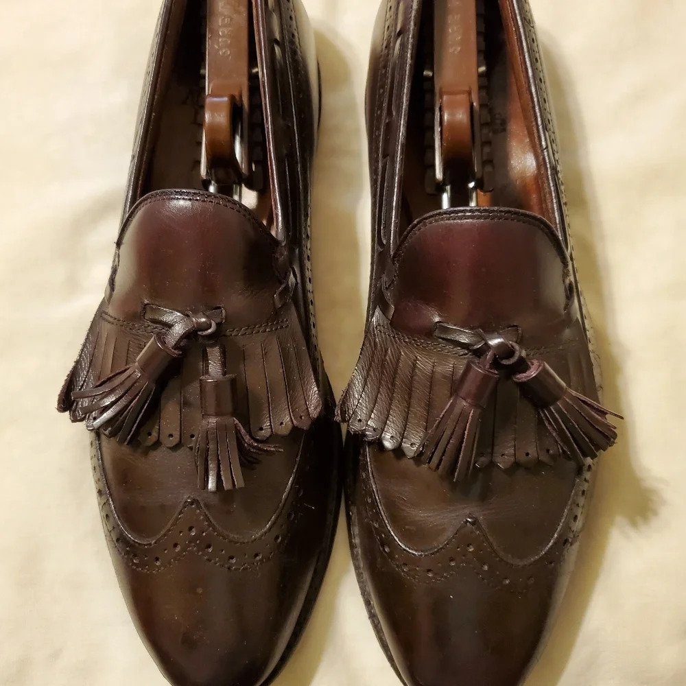Allen Edmonds Mansfield Dark Brown Tassel Leather Loafer Size 9B
